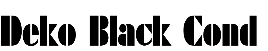 Deko Black Cond Serial Regular Yazı tipi ücretsiz indir